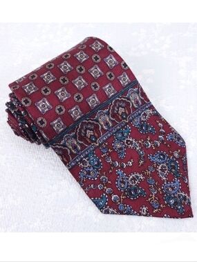 Vintage GIVENCHY Silk Tie Paisley Geometric 56" x 4"